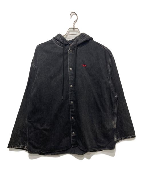 DIESEL（ディーゼル）DIESEL (ディーゼル) D-Dewny-Hoodデニムパーカー ブラック サイズ:Sの古着・服飾アイテム