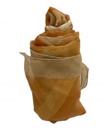 Salvatore Ferragamo（サルヴァトーレ フェラガモ）の古着「シルクストール」｜オレンジ