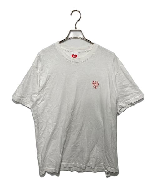 GIRLS DON'T CRY（ガールズ ドント クライ）GIRLS DON'T CRY (ガールズ ドント クライ) プリントTシャツ ホワイト×レッド サイズ:XLの古着・服飾アイテム