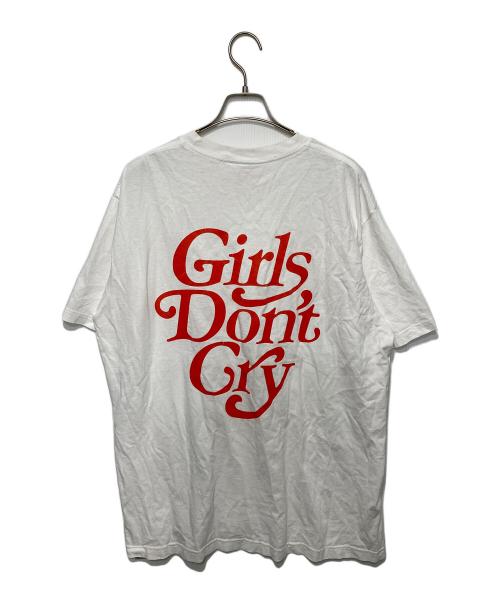 GIRLS DON'T CRY（ガールズ ドント クライ）GIRLS DON'T CRY (ガールズ ドント クライ) プリントTシャツ ホワイト×レッド サイズ:XLの古着・服飾アイテム