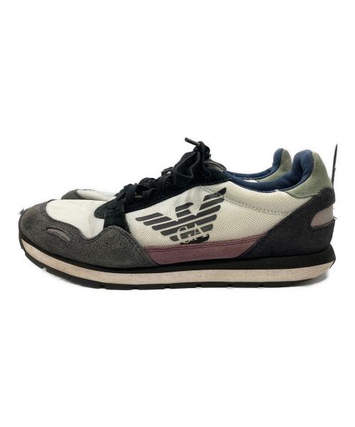 EMPORIO ARMANI（エンポリオアルマーニ）EMPORIO ARMANI (エンポリオアルマーニ) ローカットスニーカー ホワイト サイズ:US8の古着・服飾アイテム