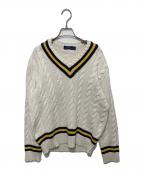 POLO RALPH LAURENポロ・ラルフローレン）の古着「カシミヤブレンドクリケットニット」｜ホワイト