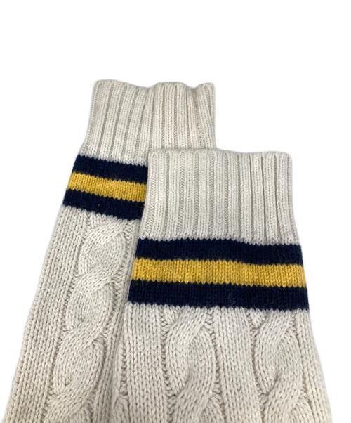 POLO RALPH LAUREN（ポロ・ラルフローレン）POLO RALPH LAUREN (ポロ・ラルフローレン) カシミヤブレンドクリケットニット ホワイト サイズ:Mの古着・服飾アイテム