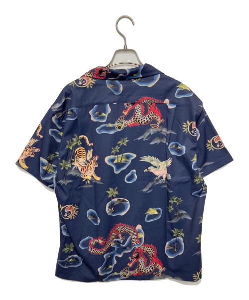 RRL（ダブルアールエル）RRL (ダブルアールエル) 和柄アロハシャツ ネイビー サイズ:Mの古着・服飾アイテム