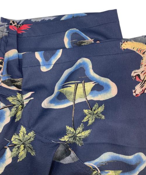 RRL（ダブルアールエル）RRL (ダブルアールエル) 和柄アロハシャツ ネイビー サイズ:Mの古着・服飾アイテム