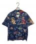 RRL（ダブルアールエル）の古着「和柄アロハシャツ」｜ネイビー