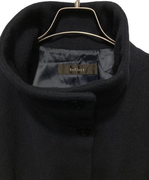 ReFLEcT（リフレクト）Reflect (リフレクト) スタンドカラーミドルコート ネイビー サイズ:9の古着・服飾アイテム