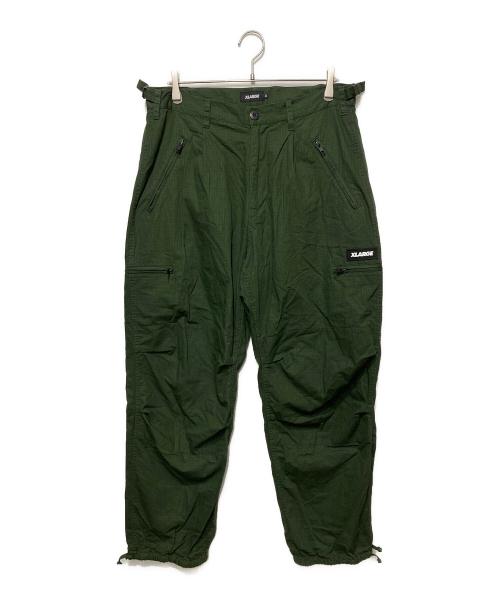 X-LARGE（エクストララージ）X-LARGE (エクストララージ) RIPSTOP MULTI POCKET PANTS カーキ サイズ:36の古着・服飾アイテム