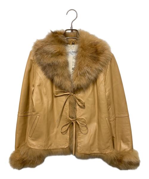 BALMAN（バルマン）BALMAN (バルマン) シープレザージャケット ベージュ サイズ:7の古着・服飾アイテム