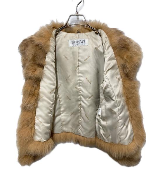 BALMAN（バルマン）BALMAN (バルマン) シープレザージャケット ベージュ サイズ:7の古着・服飾アイテム