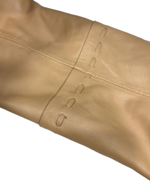 BALMAN（バルマン）BALMAN (バルマン) シープレザージャケット ベージュ サイズ:7の古着・服飾アイテム