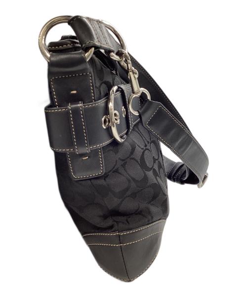 COACH（コーチ）COACH (コーチ) シグネチャーワンショルダーバッグ ブラックの古着・服飾アイテム