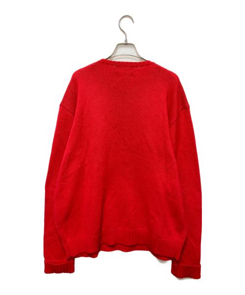 POLO RALPH LAUREN（ポロ・ラルフローレン）POLO RALPH LAUREN (ポロ・ラルフローレン) コットンニット レッド サイズ:Lの古着・服飾アイテム