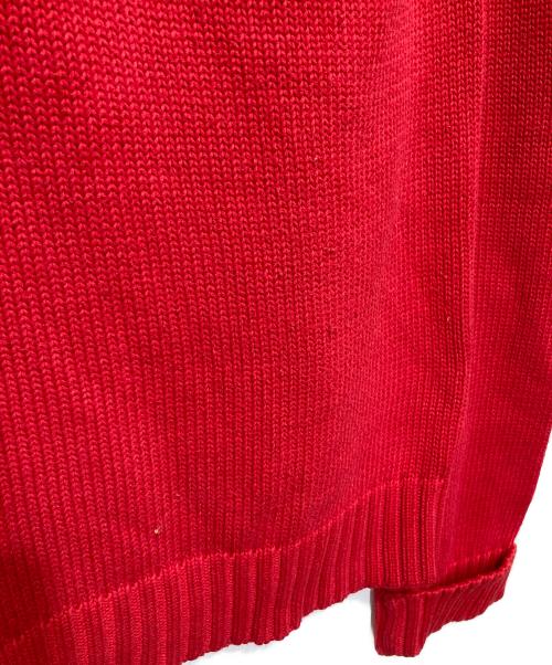 POLO RALPH LAUREN（ポロ・ラルフローレン）POLO RALPH LAUREN (ポロ・ラルフローレン) コットンニット レッド サイズ:Lの古着・服飾アイテム