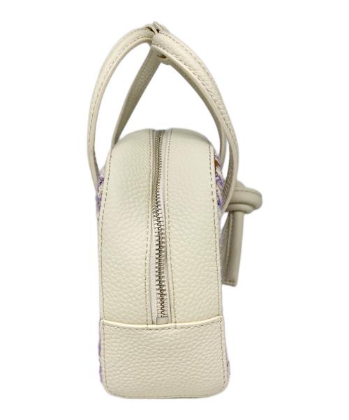 VASIC（ヴァジック）VASIC (ヴァジック) 別注 APERO MINI MINI ツイードハンドバッグ パープル×アイボリーの古着・服飾アイテム