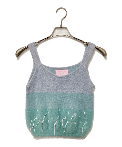 Remneh by rurumu（レムネ バイ ルルムウ）Remneh by rurumu (レムネ バイ ルルムウ) ノースリーブニット スカイブルー サイズ:Fの古着・服飾アイテム