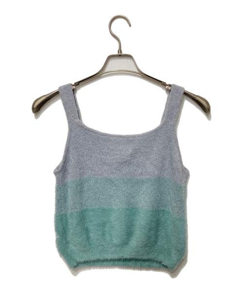 Remneh by rurumu（レムネ バイ ルルムウ）Remneh by rurumu (レムネ バイ ルルムウ) ノースリーブニット スカイブルー サイズ:Fの古着・服飾アイテム