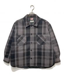 BEAMS BOY×big mac（ビームスボーイ×ビッグマック）の古着「別注 キルト ネルシャツ ジャケット」｜グレー