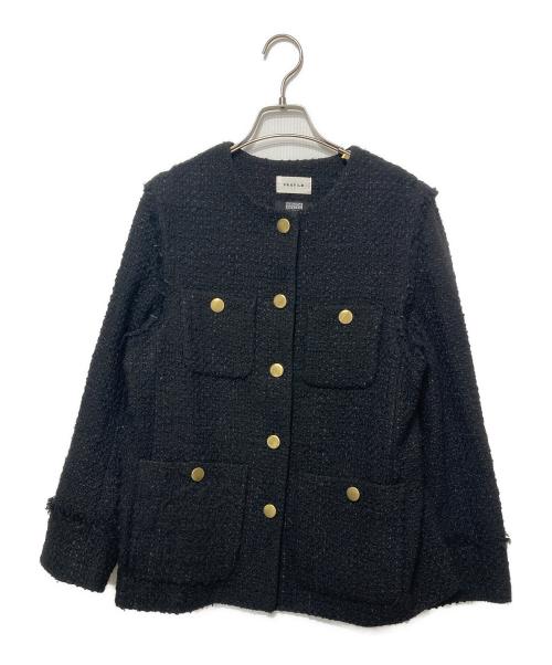 FRAY ID（フレイ アイディー）FRAY ID (フレイ アイディー) GIOLICA 2WAYツイードジレジャケット ブラックの古着・服飾アイテム