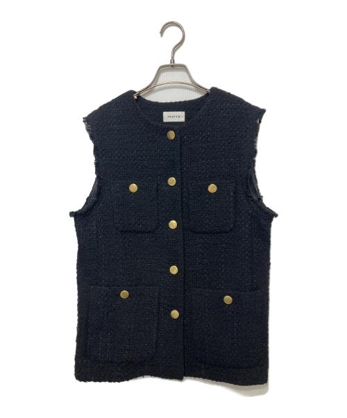 FRAY ID（フレイ アイディー）FRAY ID (フレイ アイディー) GIOLICA 2WAYツイードジレジャケット ブラックの古着・服飾アイテム