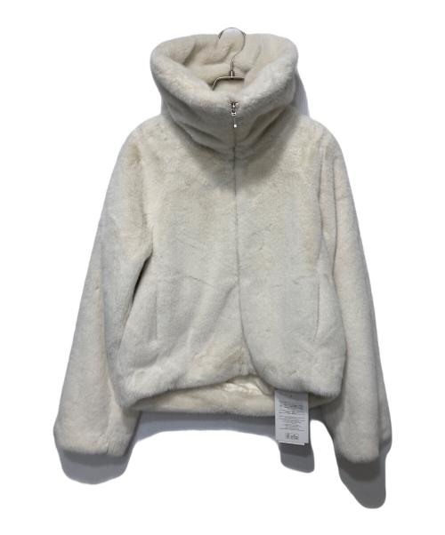 FRAY ID（フレイ アイディー）FRAY ID (フレイ アイディー) ECOPELビッグカラーショートジャケット アイボリー サイズ:1 未使用品の古着・服飾アイテム