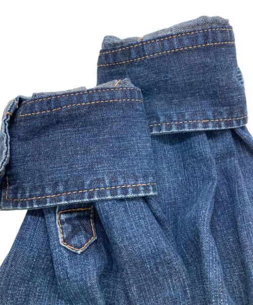 sacai（サカイ）sacai (サカイ) ドッキングギャザー ロングワンピース インディゴ×ブラック サイズ:1の古着・服飾アイテム
