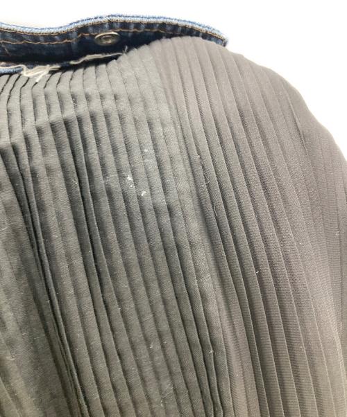 sacai（サカイ）sacai (サカイ) ドッキングギャザー ロングワンピース インディゴ×ブラック サイズ:1の古着・服飾アイテム