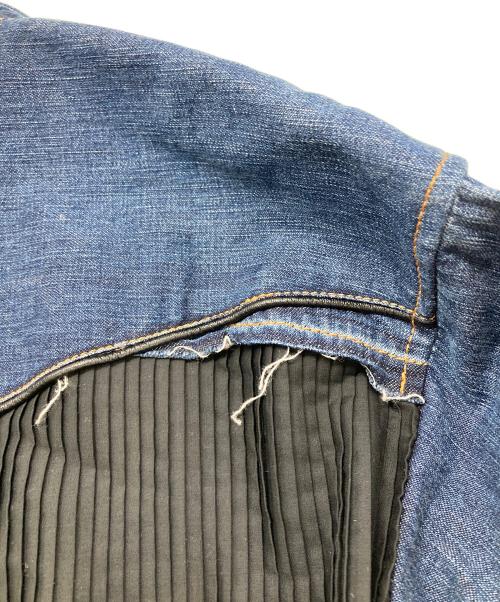 sacai（サカイ）sacai (サカイ) ドッキングギャザー ロングワンピース インディゴ×ブラック サイズ:1の古着・服飾アイテム