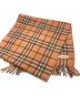 Burberry's (バーバリーズ) カシミヤチェックマフラー オレンジ：5000円