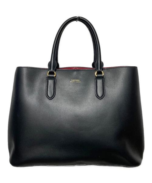 LAUREN RALPH LAUREN（ローレンラルフローレン）LAUREN RALPH LAUREN (ローレンラルフローレン) トートバッグ ブラックの古着・服飾アイテム