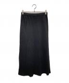 DRESSTERIORドレステリア）の古着「リネン裏毛スカート」｜ブラック