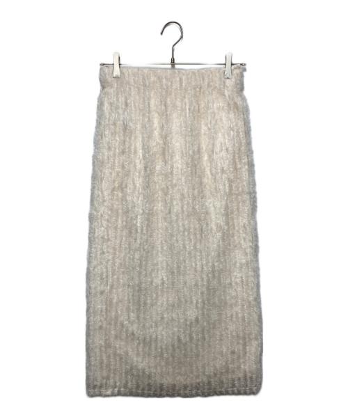 THE PAUSE（ザポーズ）THE PAUSE (ザポーズ) ラインチュールスカート ベージュ サイズ:freeの古着・服飾アイテム