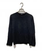 tricot COMME des GARCONSトリココムデギャルソン）の古着「90sヴィンテージ カーブ切替 ウールジャージー ニット カットソー」｜ブラック