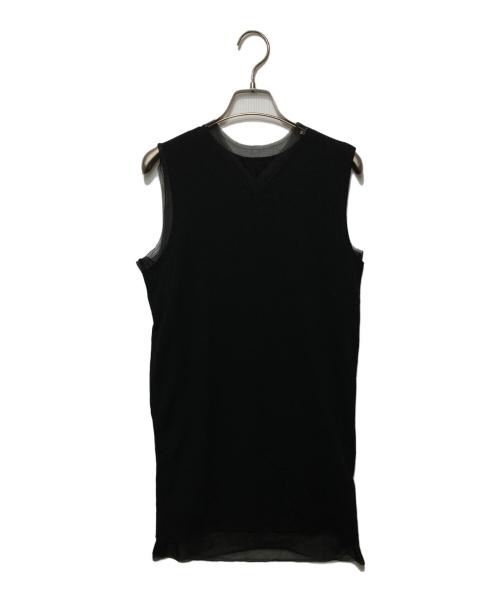 ROBE DE CHAMBRE COMME DES GARCONS（ローブドシャンブル コムデギャルソン）ROBE DE CHAMBRE COMME DES GARCONS (ローブドシャンブル コムデギャルソン) ノースリーブニット ブラック サイズ:表記なしの古着・服飾アイテム