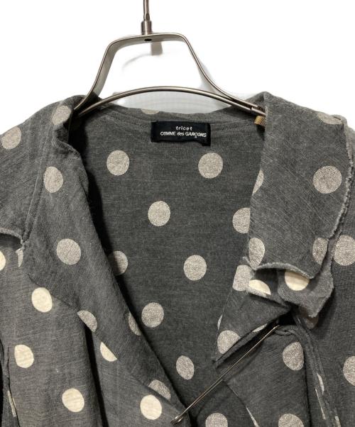 tricot COMME des GARCONS（トリココムデギャルソン）tricot COMME des GARCONS (トリココムデギャルソン) ウールドットジャケット グレー サイズ:表記なしの古着・服飾アイテム