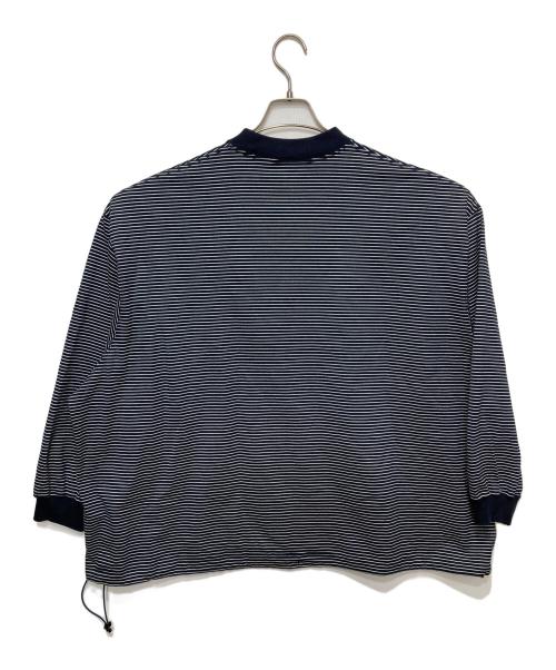 is-ness（イズネス）is-ness (イズネス) BALLOON STRIPES LONG SLEEVE T SHIRT ネイビー サイズ:Mの古着・服飾アイテム