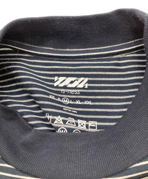 is-ness（イズネス）is-ness (イズネス) BALLOON STRIPES LONG SLEEVE T SHIRT ネイビー サイズ:Mの古着・服飾アイテム