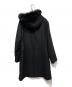 OPAQUE.CLIP (オペークドットクリップ) ウール混フーデットファーコート ブラック サイズ:L：4500円