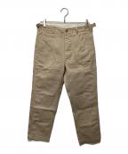 BEAMS PLUS×Engineered Garmentsビームスプラス×エンジニアドガーメンツ）の古着「別注GLASSFIELD PANTS BACKSATIN」｜ベージュ