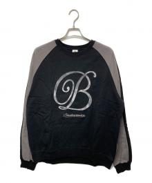 THE BLACK EYE PATCH（ブラックアイパッチ）の古着「B EMBLEM 2 TONE RAGLAN CREW SWEAT」｜ブラック