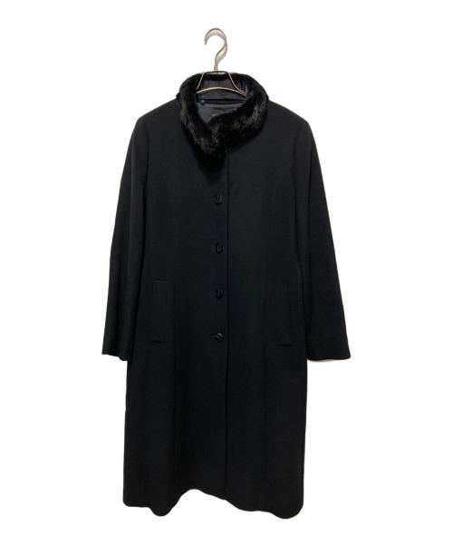 Leilian（レリアン）LEILIAN (レリアン) カシミヤコート ブラック サイズ:11の古着・服飾アイテム
