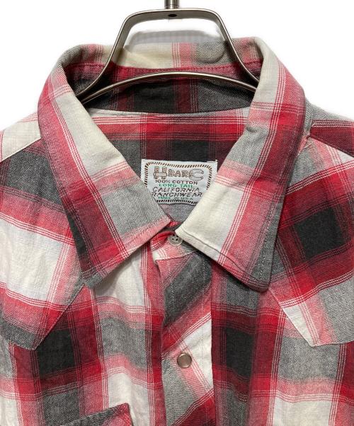H BAR C（エイチバーシー）H BAR C (エイチバーシー) 70’S ウエスタンシャツ レッド サイズ:34の古着・服飾アイテム