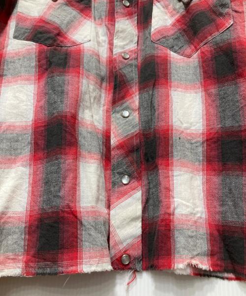 H BAR C（エイチバーシー）H BAR C (エイチバーシー) 70’S ウエスタンシャツ レッド サイズ:34の古着・服飾アイテム