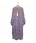 ne quittez pas（ヌキテパ）の古着「Cotton Gauze Leaf Embroidery Yoke Dress」｜パープル