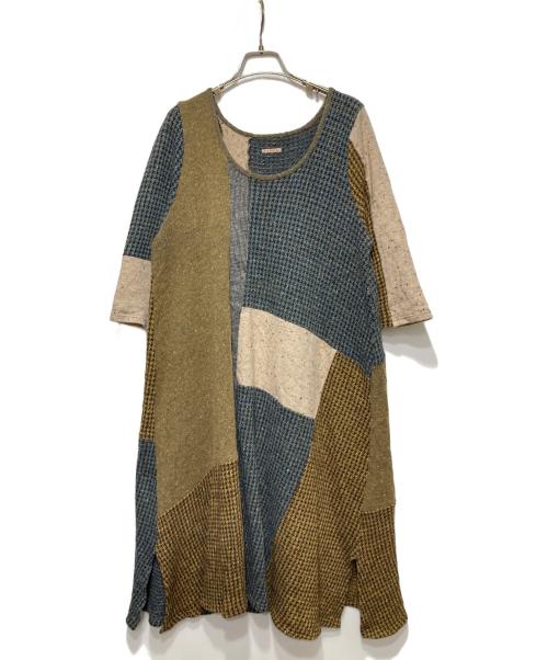 KAPITAL（キャピタル）KAPITAL (キャピタル) パッチワークニットワンピース マルチカラー サイズ:1の古着・服飾アイテム