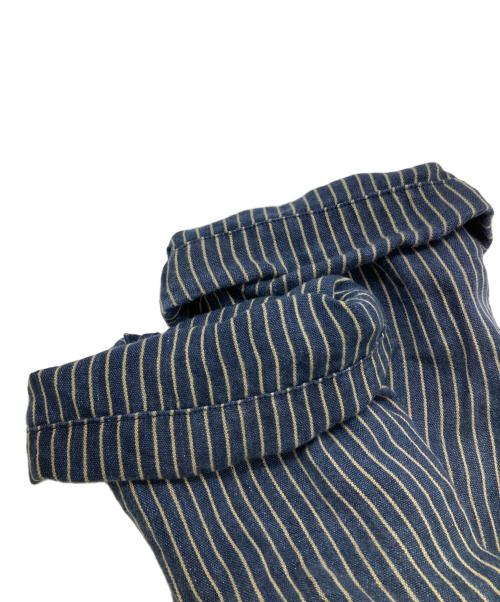 KAPITAL（キャピタル）KAPITAL (キャピタル) リネンストライプカシュクールコート インディゴ サイズ:1の古着・服飾アイテム