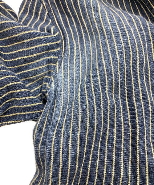 KAPITAL（キャピタル）KAPITAL (キャピタル) リネンストライプカシュクールコート インディゴ サイズ:1の古着・服飾アイテム