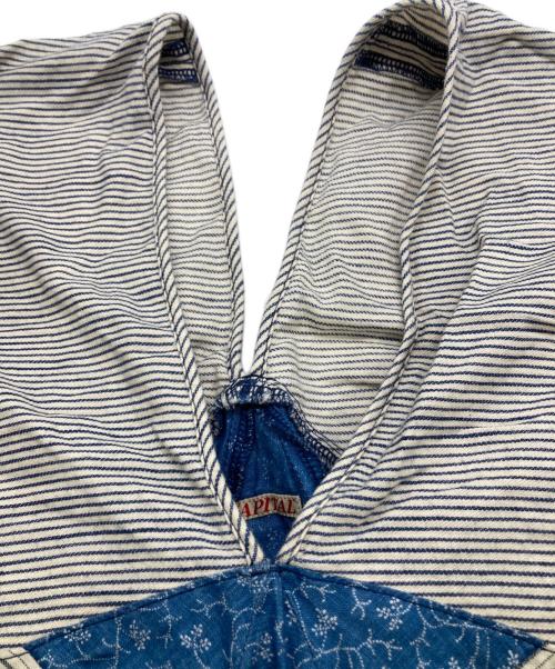 KAPITAL（キャピタル）KAPITAL (キャピタル) リネンブラウス ブルー×ホワイト サイズ:1の古着・服飾アイテム