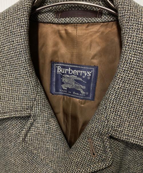 Burberry's（バーバリー）Burberry's (バーバリーズ) ツイードバルマカーンコート グレー サイズ:48の古着・服飾アイテム