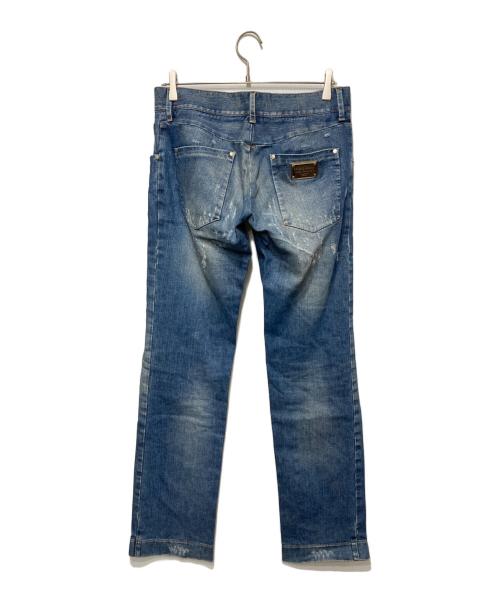 DOLCE & GABBANA（ドルチェ＆ガッバーナ）DOLCE & GABBANA (ドルチェ＆ガッバーナ) ダメージ加工デニムパンツ インディゴ サイズ:44の古着・服飾アイテム